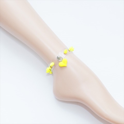 【AVANTGARDE】Neon heart(Yellow) Ankle cuff