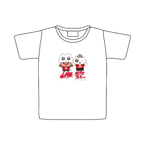 【独ヲタアッキー×山岡家】Tシャツ WH ヤマトンマン＆シロウ（Lサイズ）