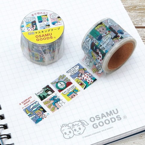 【OSAMU GOODS】透明マスキングテープ幅30mm コミック