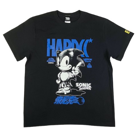 【ハードコアチョコレート】ソニック・ザ・ヘッジホッグTシャツ（16BITブラック）-復刻版-XL