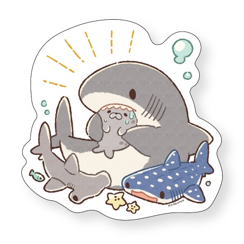 【さめあんこ】サメさん ステッカー