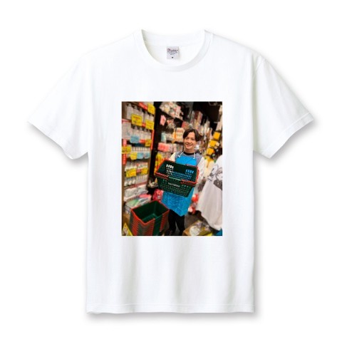 【澤邊寧央】Tシャツ　カゴ　ホワイト　XLサイズ