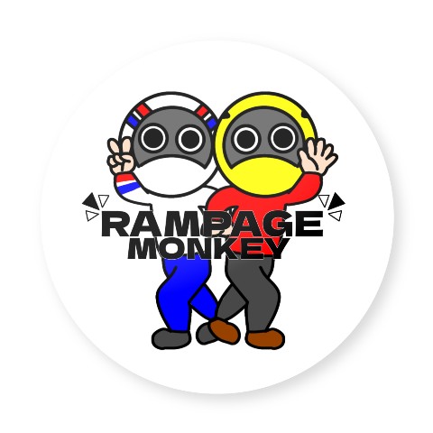 【RAMPAGE　MONKEY】缶バッジ 二人立ちポーズ