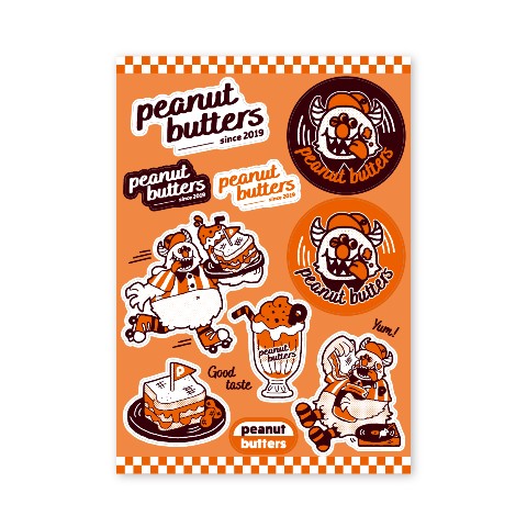 【peanut butters】ステッカーシート