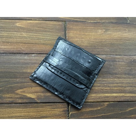 本革製ポケット型コンドームケース カイマン（黒）