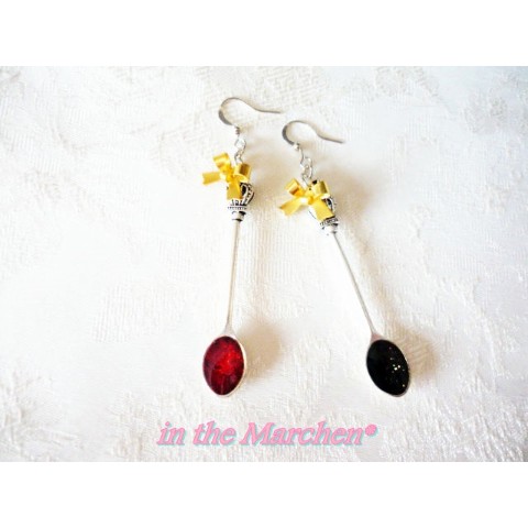 【in the Marchen*】「トランプカラーのクイーン＆キング」スプーンピアス【in the Marchen*】