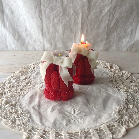 【10mei candle works】mitten (レッド）