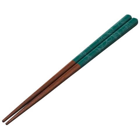 【ジブリ】塗り箸（21cm）　トトロ（緑）