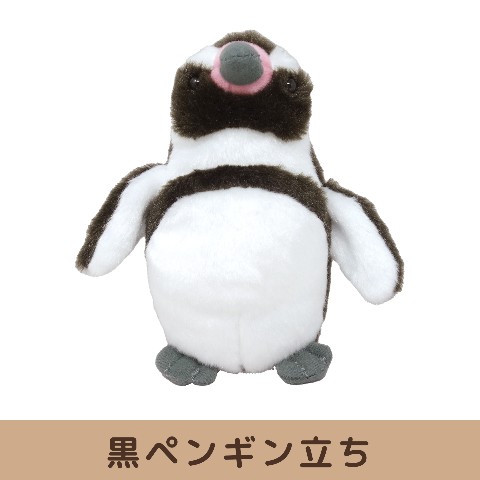 【海中散歩】ぽちゃまるペンギンシリーズ ぬいぐるみSサイズ 黒ペンギン立ち
