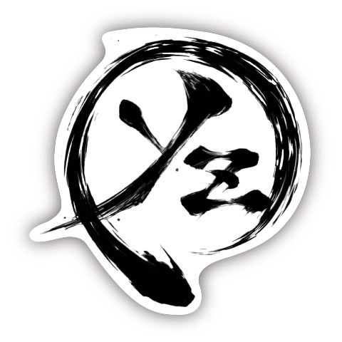 【やざせろりバチ工房】ステッカー ロゴ WH/BK